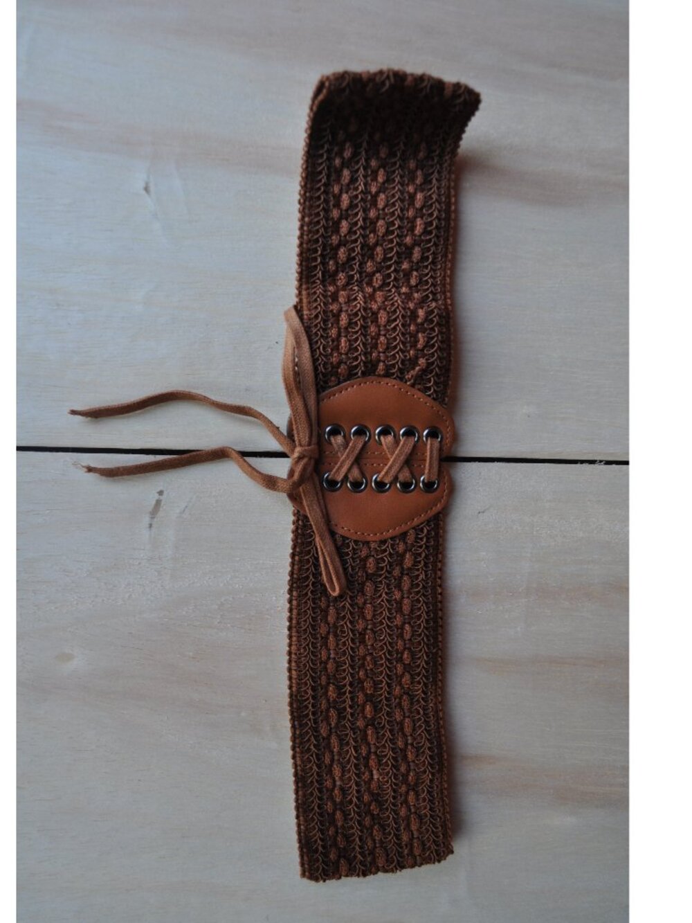 women's black elastic waistband belt Inspire Chic brown lace-up corset belt feat